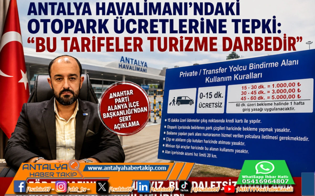 Antalya Havalimanı'ndaki Otopark &Uuml;cretlerine Tepki: "Bu Tarifeler Turizme Darbedir"