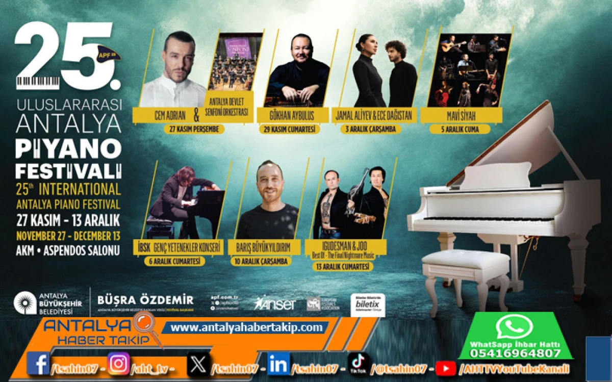 Antalya’nın Çeyrek Asra Ulaşan Piyano Festivali Başlıyor 