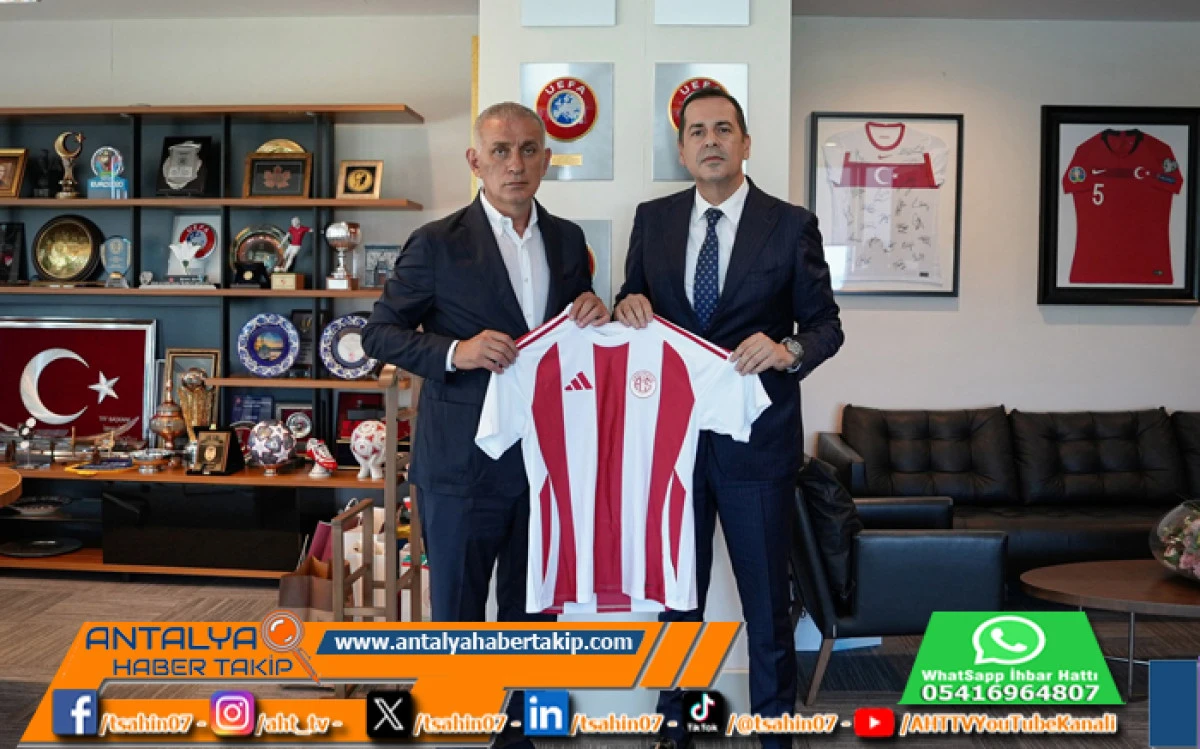 Antalyaspor Başkanı Rıza Perçin’den TFF Başkanı Hacıosmanoğlu’na Ziyaret