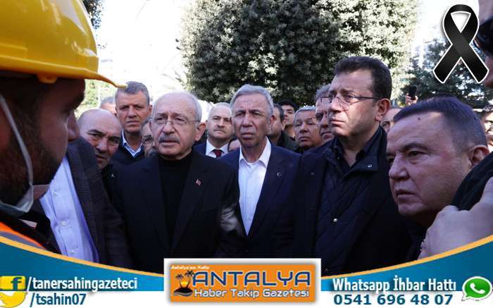 Başkan Muhittin Böcek CHP Genel Başkanı Kılıçdaroğlu İle Deprem Bölgesinde 