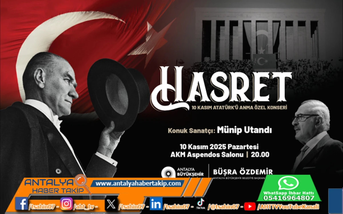 Büyükşehir 10 Kasım’da Atatürk’ü Sevdiği Ezgilerle Anıyor