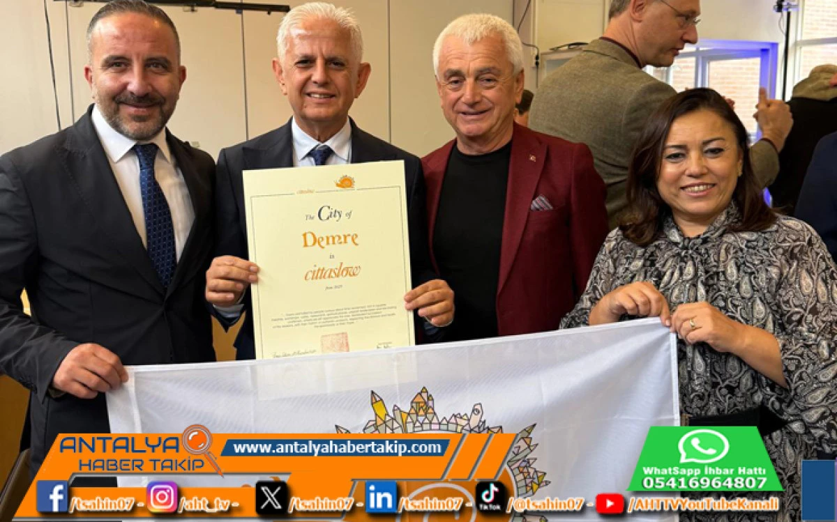 Demre, Cittaslow (Sakin Şehir) Sertifikasını Aldı