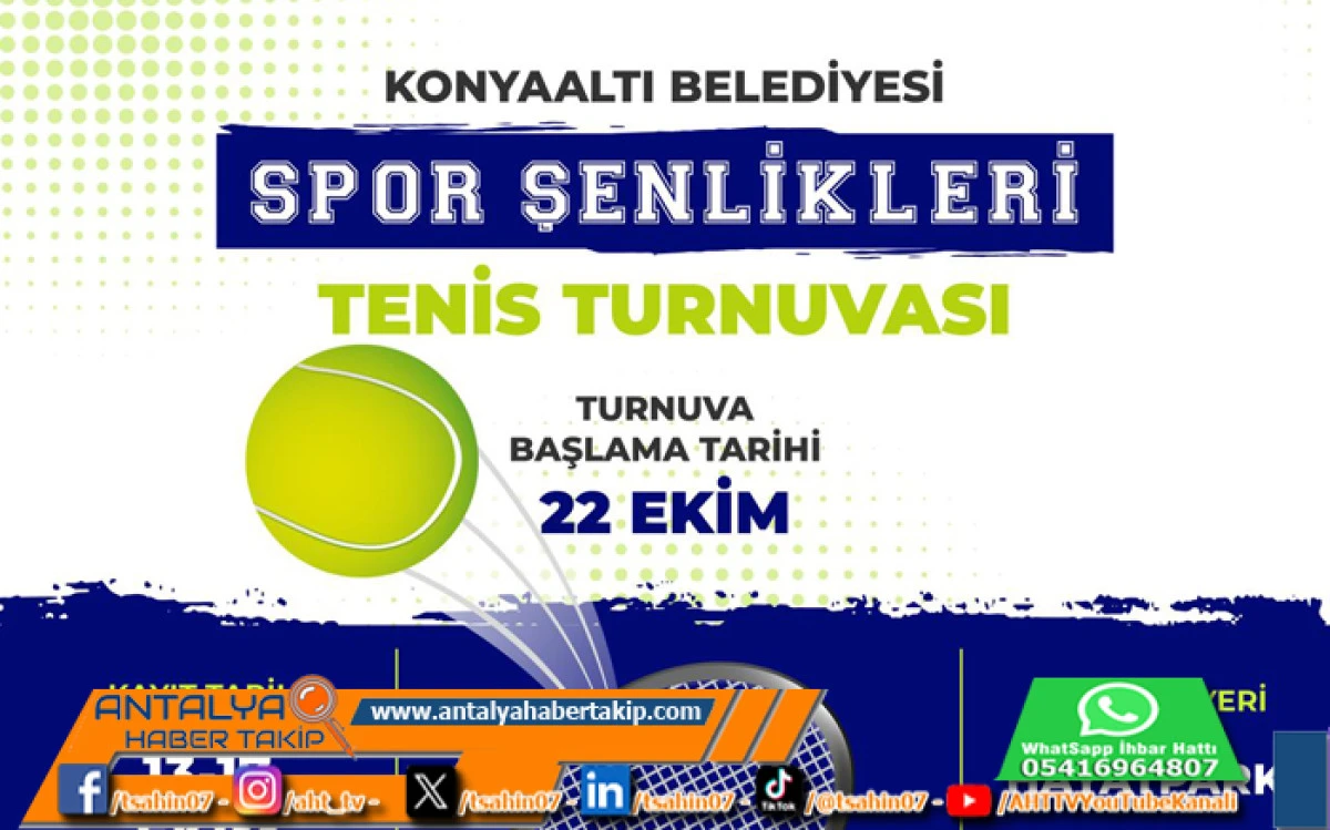 Konyaaltı’nda Cumhuriyet Bayramı’na Özel Tenis Turnuvası