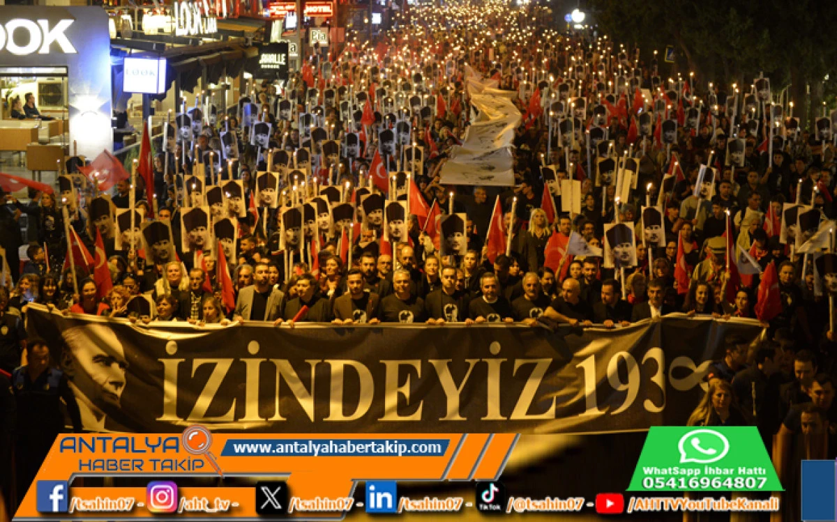 Muratpaşa’da binler Ata’ya Saygı Yürüyüşü’nde Buluştu