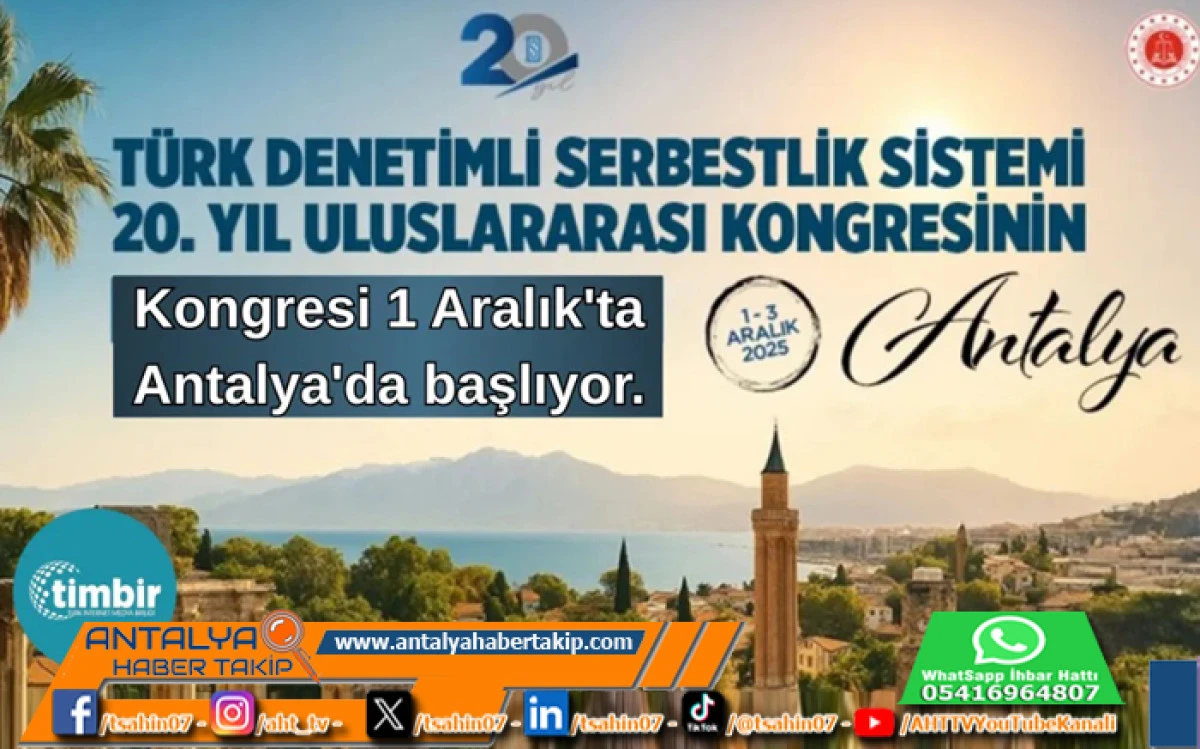 Türk İnternet Medya Birliğinin de Medya Desteği Vererek Toplumu Bilinçlendirme de Katkı Sunduğu Kongre 1 Aralık'ta Antalya'da Gerçekleştirilecek