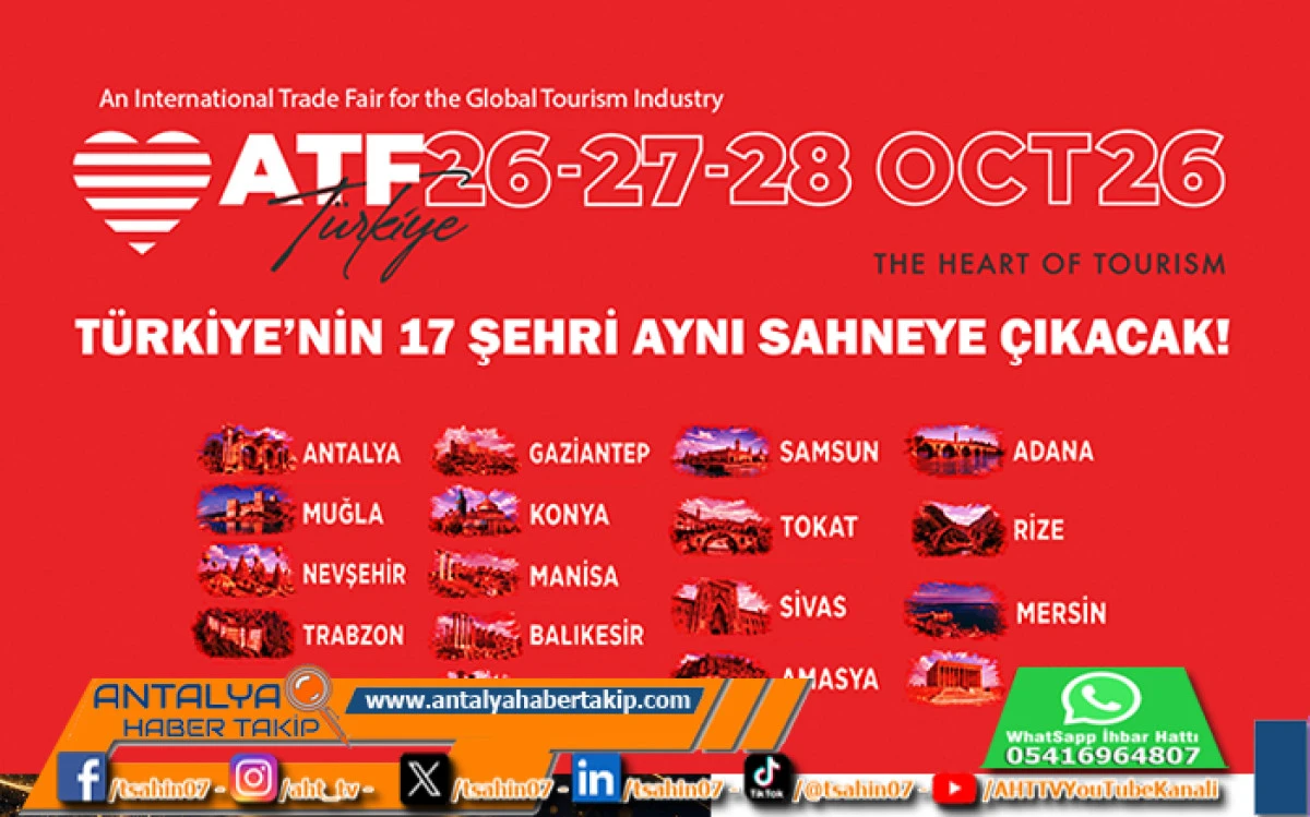 T&uuml;rkiye&rsquo;nin 17 Şehri ATF Tourism Cities&rsquo;te Buluşuyor