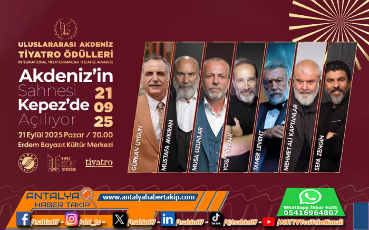 Uluslararası Akdeniz Tiyatro Ödülleri Töreni’ne Yıldız Yağmuru 