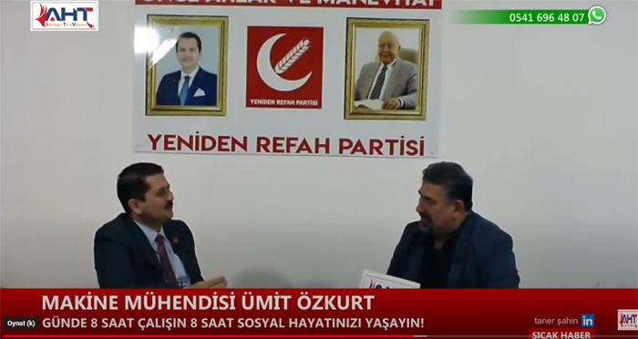 Yeniden Refah Partisi Antalya Büyükşehir Belediye Başkan Adayı Ümit Özkurt Projeleri Açıkladı